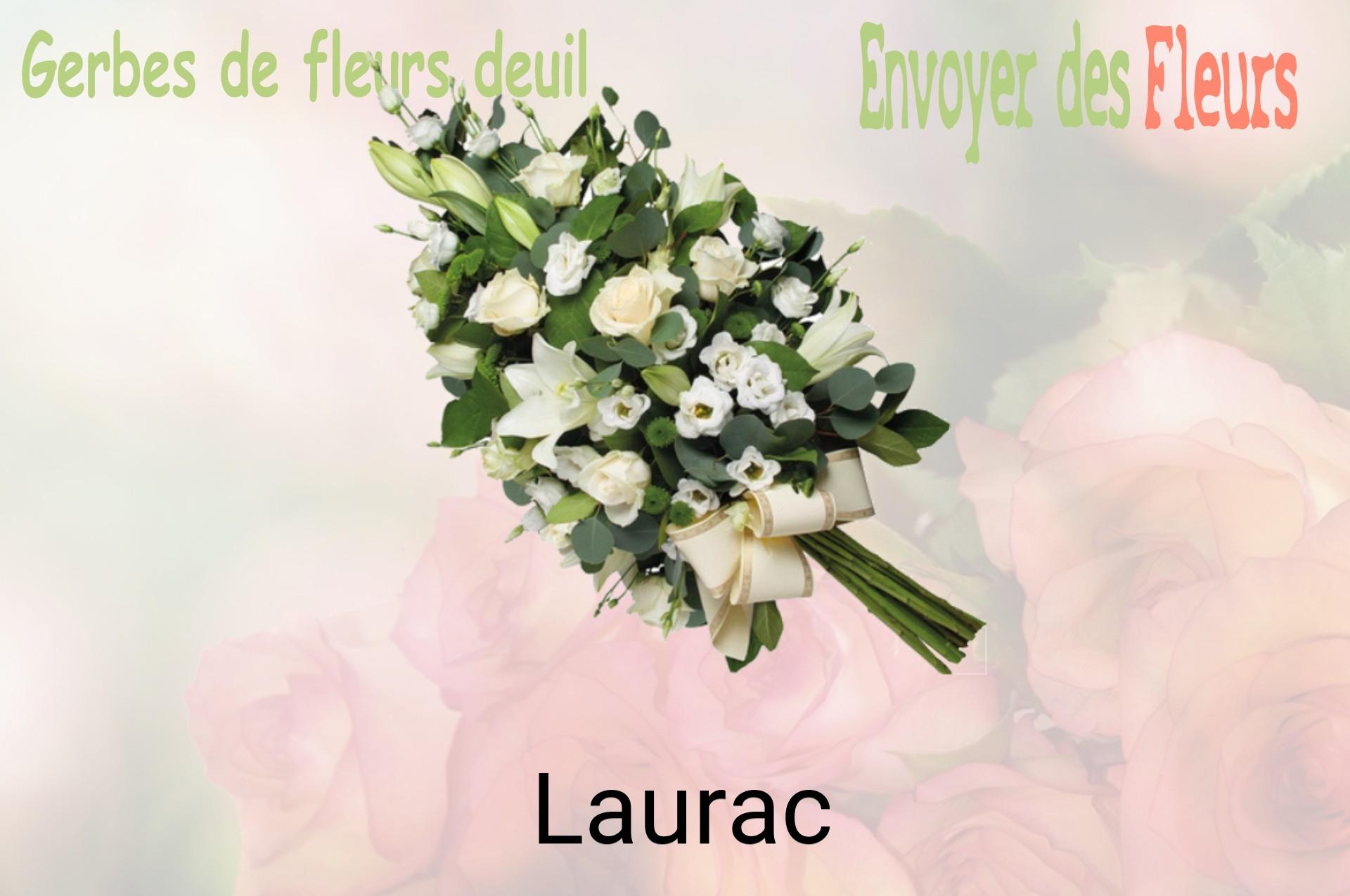 Gerbe de fleurs de deuil livrée à Laurac